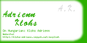 adrienn klohs business card